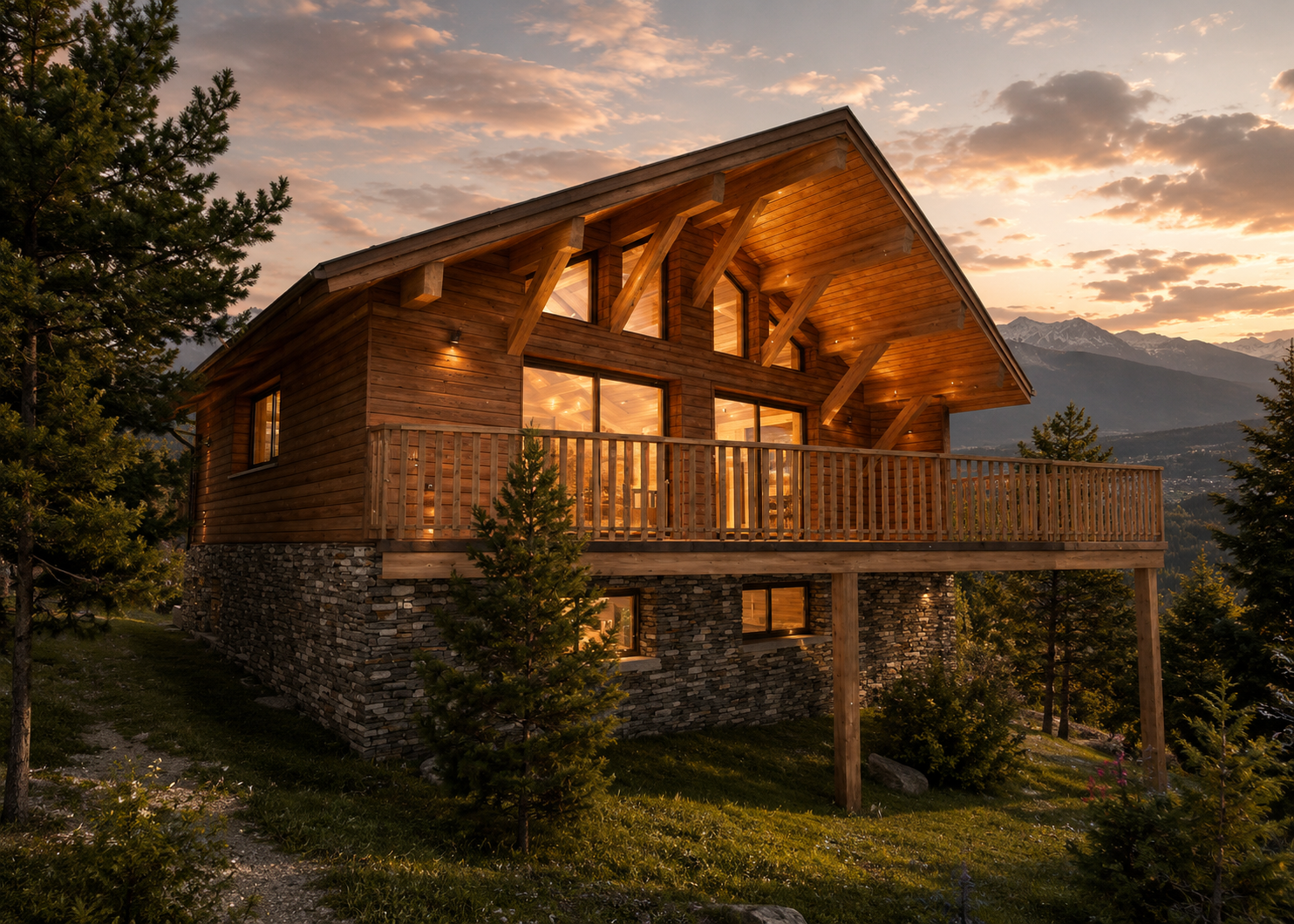 Avant-projet de chalet contemporain sur terrain à Font-Romeu
